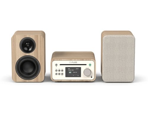 Pure Micro HiFi Classic Stereo Mini Cotton white, Stereo, 2x 20W, CD, USB, AUX