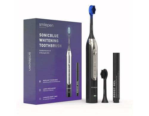 GES Smilepen Schallzahnbürste SonicBlue Whitening, inkl. 2 Ersatzbürstenköpfe