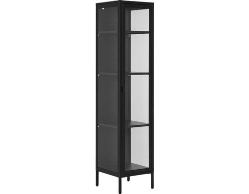 House Nordic Vitrine Brisbane 180cm Stahl, Schwarz, 40x35x180cm