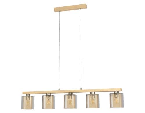 EGLO CASTRALVO 5 Hängeleuchte braun, amber EGLO / exkl. 5x E27 28W