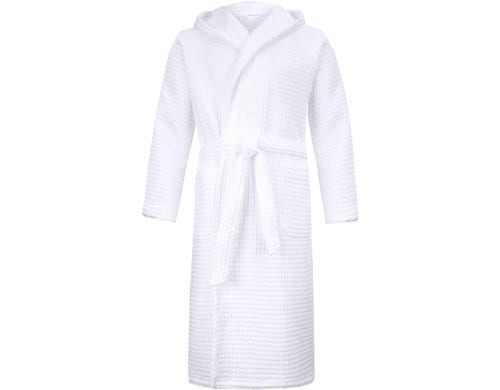 Möve Bademantel Piquée 100% Baumwolle, Snow, Grösse: L