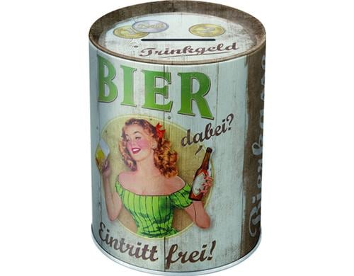 Nostalgic Art Spardose Bierkasse Metall, 10 x 13 cm (DxH)