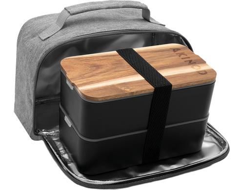 Bento und Lunchbag 11H58 Schwarz