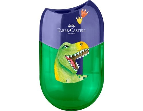 Faber-Castell Doppelspitzdose Dino Für Standard und Jumbo Stifte