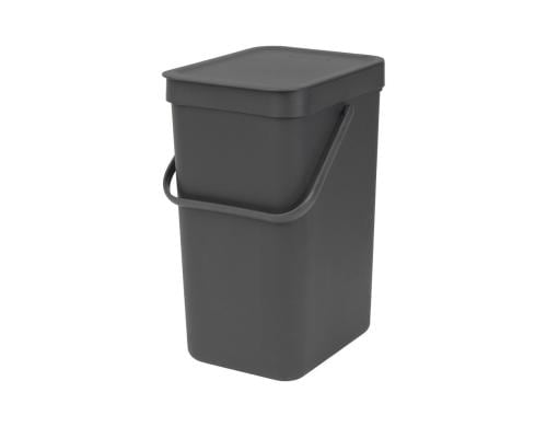 Brabantia Sort & Go Recyclingbehälter Inhalt 12 Liter, grey