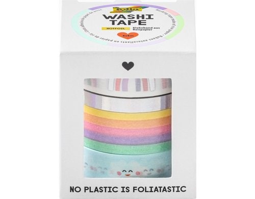 Folia Washi Tape Hotfoil Rainbow Cloud 4er Set