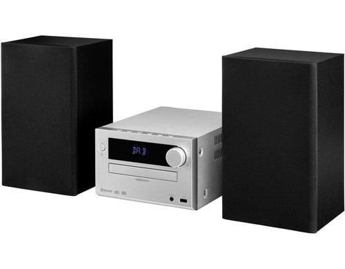 Medion LIFE E64482 Micro-HiFi-System silver, DAB+/UKW, BT 5.0, LCD, 2x10 W RMS