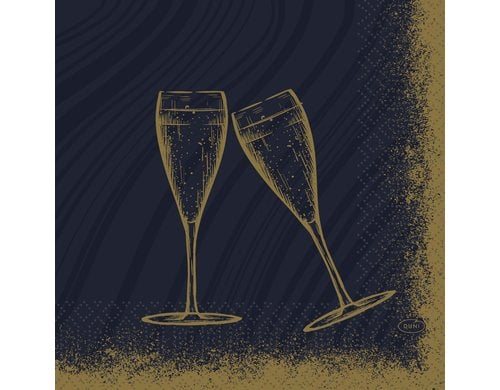 Duni Servietten 3-lagig Sparkly Cheers B. 33x33cm, 50 Stück