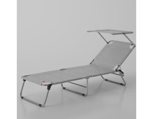FIAM Liegestuhl Amigo 034TX mit Sonnendach Weiss/Grau