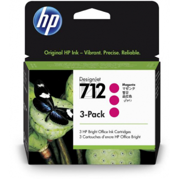 HP Tinte Nr. 712 3-Pack - Magenta (3ED78A) DesignJet T200, T600, 3x29ml