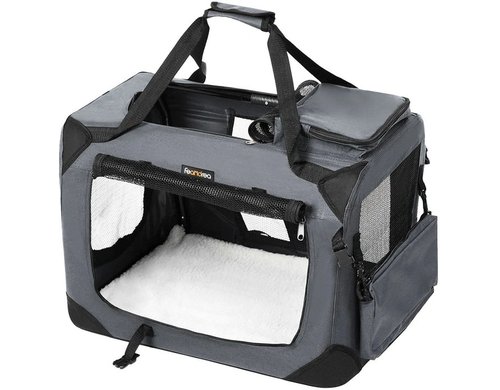Feandrea Transportbox für Hunde & Katzen L grau, 70.0x52.0x52.0cm