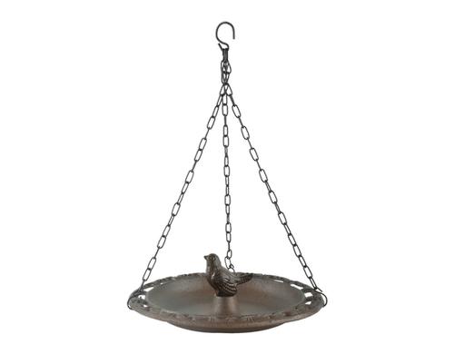 Esschert Design Vogeltränke hängend L 23,3 x B 23,3 x H 8 cm
