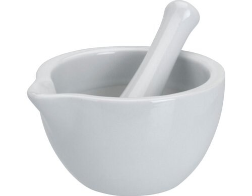 FURBER Mörser und Stössel Set Porzellan, 220ml, 10x6cm
