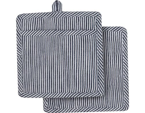LADELLE Topflappen Lina Stripe navy 21x21 cm 2 Stk.