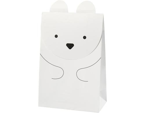 Creativ Company Geschenktüte Eisbär 6 Stück, 6 x 12 x 18 cm
