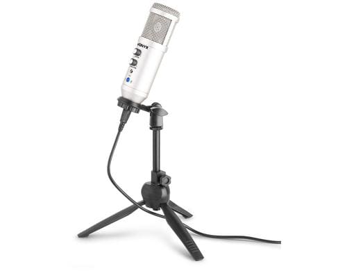 Vonyx CM320T USB-Mikrofon, Mini-Tripod, Filter, silber