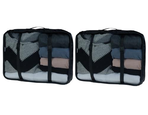 KOOR Packhilfen-Set Reesa X-Large 2-er Pack 2x 40x30x12cm, schwarz