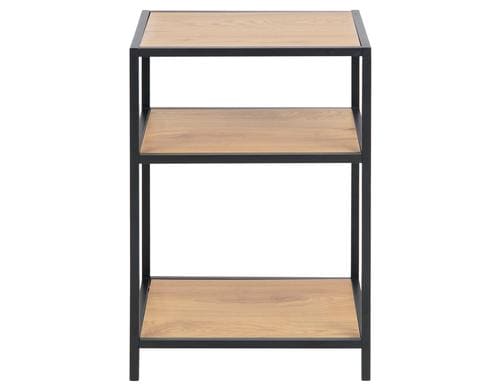 AC Design Nachttisch Seaford Stahl/MDF, 42x35x63 cm, Wildeiche