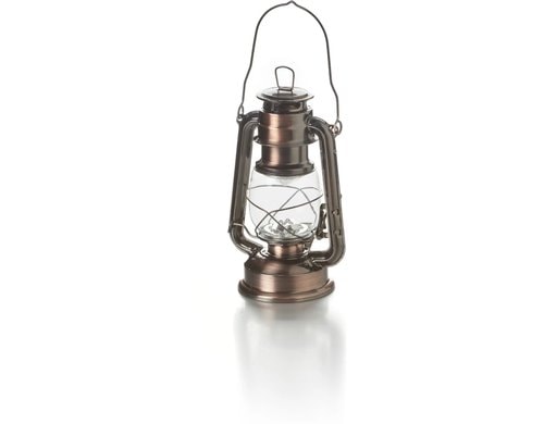 Balthasar Sturmlaterne LED, Kupfer 16x24 cm (DxH), Metall, Glas