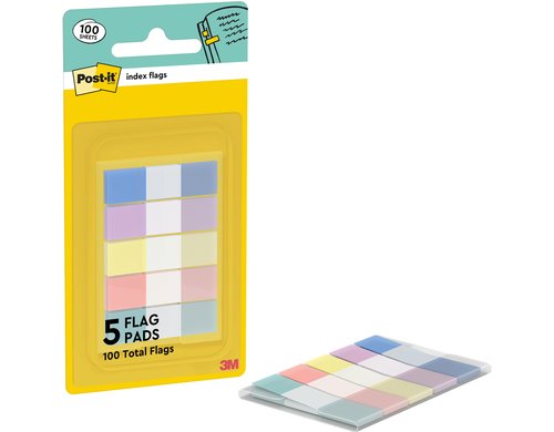 3M Post-it Index Mini 5 Blöcke à 20 Blatt, 11.9x43.2mm, pastell
