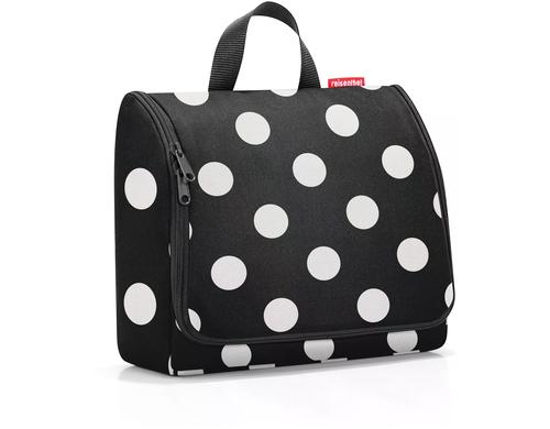 Reisenthel Kosmetiktasche toiletbag XL dots white, 28 x 25 x 10 cm