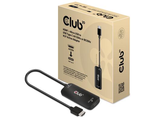 Club 3D, Adapter HDMI+Mikro-USB USB Type-C