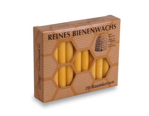 balthasar Baumkerzen 100% Bienenwachs 20 Stück, B: 13 x H: 95 mm