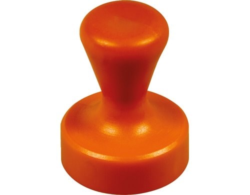 Berec Griffmagnet, orange, 2-er Set Kunststoff, Ø 17 mm, Neodym