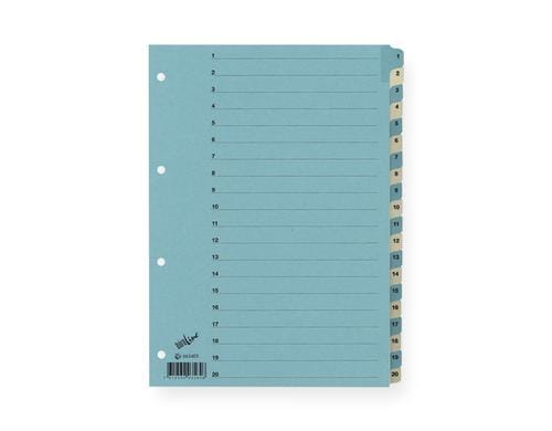 BüroLine Register verstärkt 1 Reihe, 1 - 20