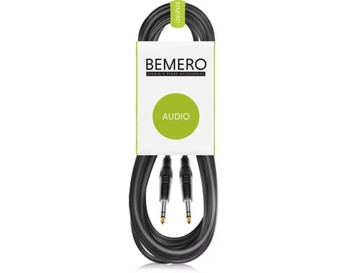 Bemero BAC1515-1000BK 6.3 Klinke m+m 10m Linekabel, symmetrisch, schwarz, M-Serie