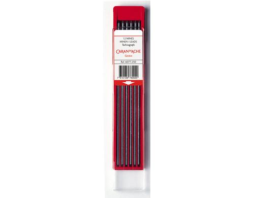 Caran d`Ache Technograph Mine fürs Fixpencil, 3B, 2mm, 12 Stück