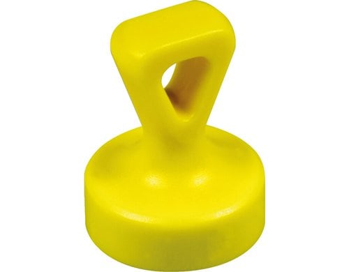 Berec Griffmagnet mit Öse, gelb, 2-er Set Kunststoff, Ø 17 mm, Neodym