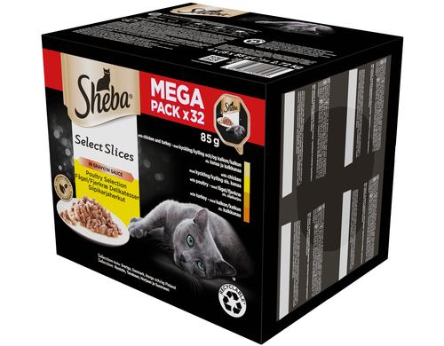 Sheba Selection in Sauce Geflügel Variation 32x85g Schalen