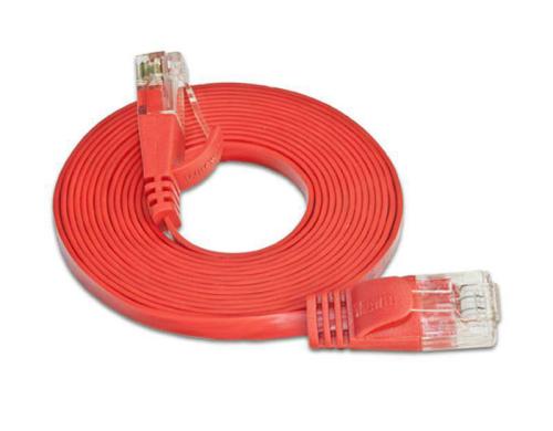 Wirewin Slim Patchkabel: UTP, 1m, rot Cat.6, AWG36, Klinkenschutz, Längenaufdruck