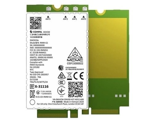 Dell WWAN Modul DW5933E 5G MediaTek, T700, PCI Express 3.0