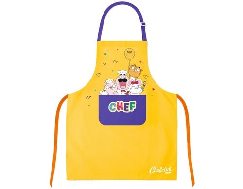 Chefclub Baumwollschürze Gelb Reine Baumwolle, Fronttasche