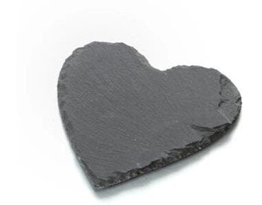 balthasar Deko Aufhänger Herz, Schiefer 12x0.5x12 cm (BxHxT), Anthrazit