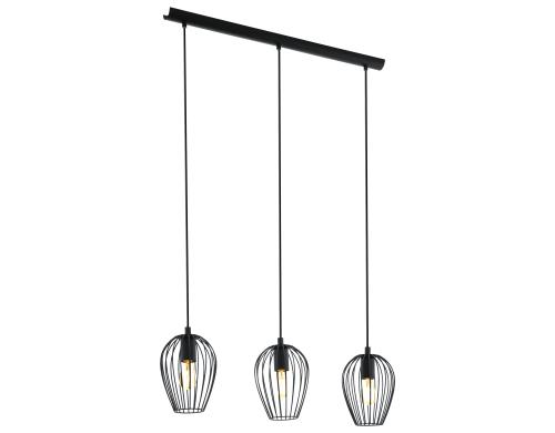 EGLO NEWTOWN Hängeleuchte schwarz Trend & Vintage / exkl. 3x E27 60W
