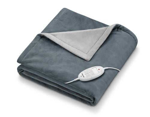 Beurer Wärme- und Kuscheldecke HD75 Cosy Cosy Dark Grey, flauschige Wärme