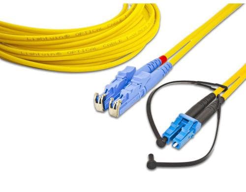 Lightwin LWL HQ Duplex Patchkabel, 2m Singlemode 9/125µm, E2000-LC, OS2