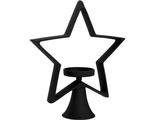 Eglo Kerzenhalter Stern Mukayle 34 cm Aluminium, L 310, B 95, H 340, Schwarz