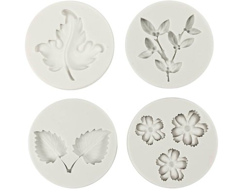 Creativ Company Giessformen Silikon Blätter, für Seifen, Kerzen, Schmuck
