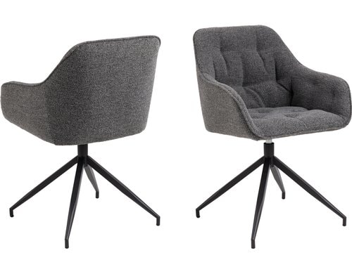 AC Design Esszimmerst. Brooke Monza2 1 Stk. Stahl/Textil, Anthrazit