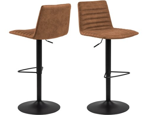 AC Design Barstuhl Kimmy 2 Stück Stahl/Polyurethane, 2 Stück, Camel