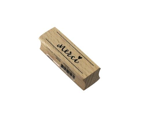 Artoz Motivstempel Merci 20x60xH19mm, Buche