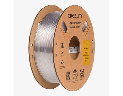 Creality Filament PETG Hyper Transparent 1.75 mm Hyper PETG Filament für 3D Drucker