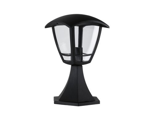 Paulmann Pollerleuchte Classic Curved IP44 max. 12W 230V Klar, Schwarz E27 Kunststoff