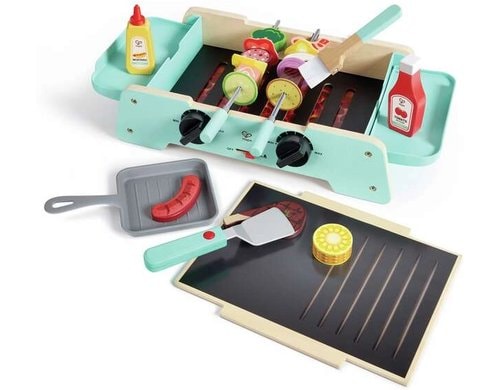 Grill mit gusseiserner Pfanne