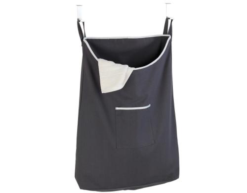 Wenko Über-Tür Wäschesammler Canguro grau 52 x 10 x 81 cm, 65 L
