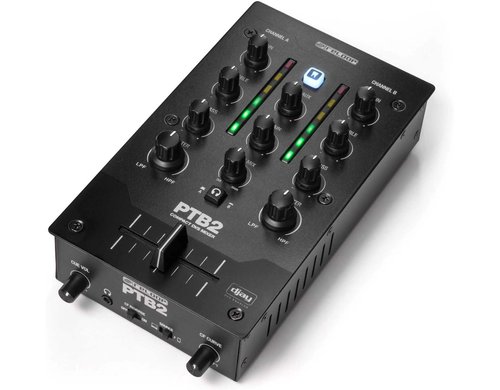 Reloop PTB-2 Ultrakompakter 2+1-Kanal-DJ-Mixer, USB-C